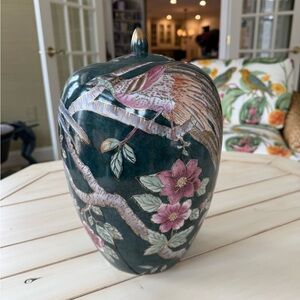 Floral and Bird Ceramic Vase
12.5” tall
9.0” wide